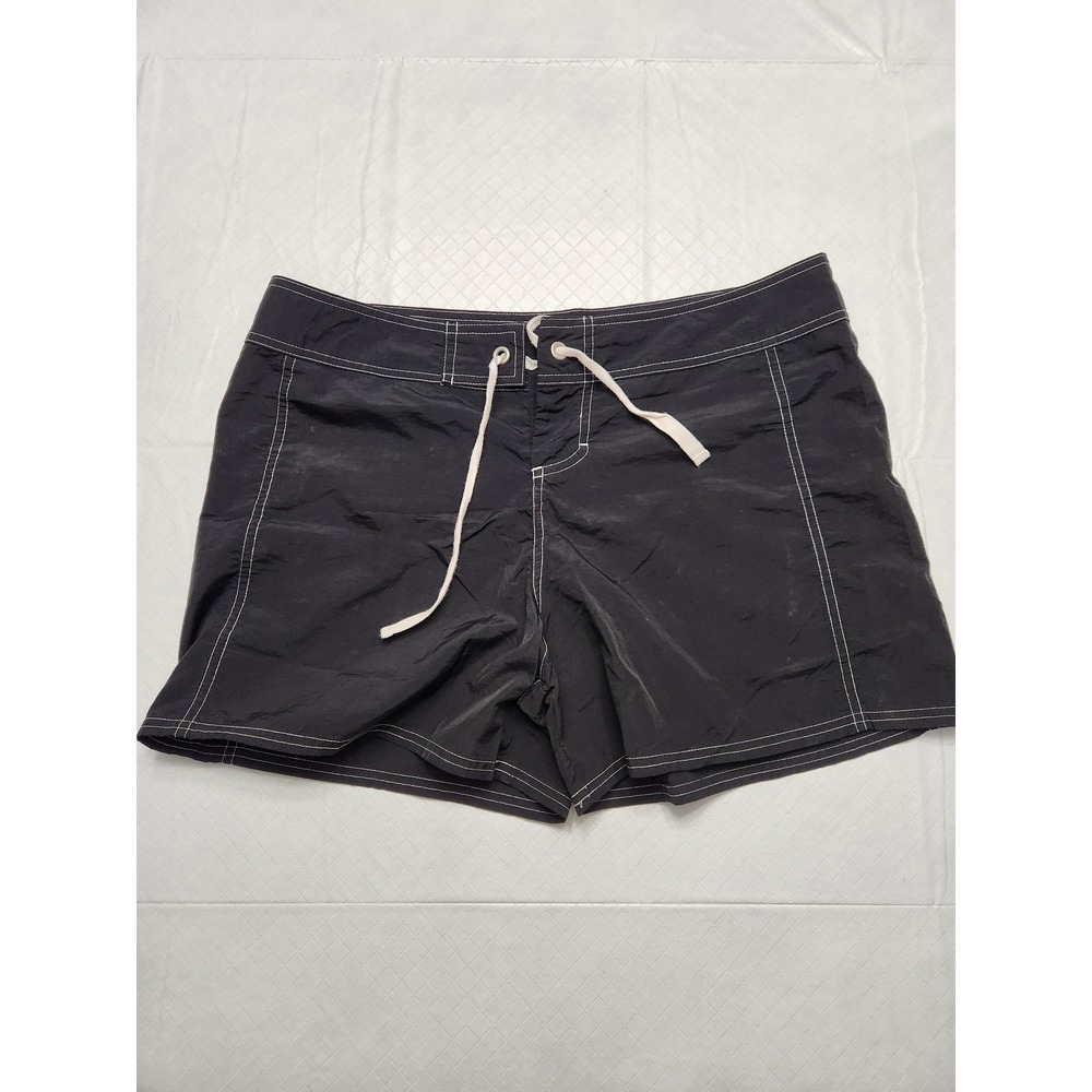 Tommy‎ Bahama Swim Shorts Mens Large Black Solid Nylon Board Shorts TWS25101C